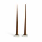 Duo de Velas Cônicas - Capuccino -  G (42cm)