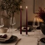 Duo de Velas Cônicas - Bordô  - G (42cm)