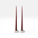 Duo de Velas Cônicas - Bordô  - G (42cm)
