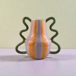 Vaso com Alça Listrado - Lilás 