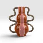 Vaso com Alça Listrado Rosa