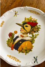 Prato Bem-te-vi c/ Detalhe Ouro - Greghi Design - 28cm
