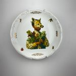 Prato Menino Lobo c/ Detalhe Ouro - Greghi Design - 28cm