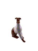 Escultura Galgo Italiano Suéter Lilás- 19cm