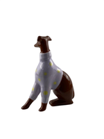 Escultura Galgo Italiano Suéter Lilás- 19cm