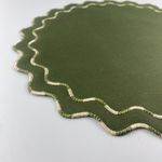 Jogo Americano Cora Verde Musgo- 39cm