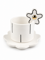 Caneca  Flower Pinterest com Pires