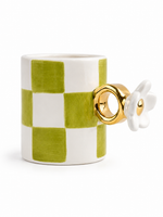 Caneca Xadrez  Verde Daisy Gold