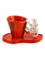 Xícara Pantera Chic Color com Pires