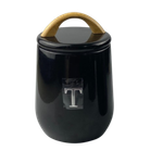 Kit Porta Mantimentos - Black Metal & Wood