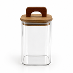 Pote Hermético Borossilicato com Tampa em Bambu - 1100ML