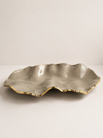 Centro de Mesa Nude Mousse com borda Ouro