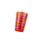 Copo Long Drink em Acrílico - Circle - Pink/ Laranja 
