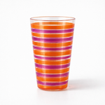Copo Long Drink em Acrílico - Circle - Pink/ Laranja 