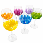 Jogo com 6 Taças de Cristal para Gin Pinceladas - Colors
