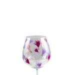 Taça de Cristal - Feathers - Rosa e Lilás