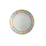 Prato Raso em Porcelana Gotas com Ouro