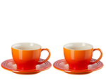 Set 2 Canecas 200ml com Pires - Flame - Le Creuset