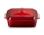  Travessa Retangular com Tampa - 32cm Cerise - Le Creuset 