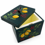 Caixa Térmica em MDF Pintada à Mão - Fresh Lemon