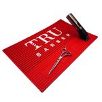 Tapete Magnético Organizador De Bancada TRU BARBER Para Barbearia Barbeiro Com 4 Ímãs Para Apoior Maquinas de Cortar Cabelo e Tesoura