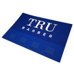 Tapete Magnético Organizador De Bancada TRU BARBER Para Barbearia Barbeiro Com 4 Ímãs Para Apoior Maquinas de Cortar Cabelo e Tesoura