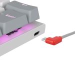 Teclado Gamer Mecânico PCYES Kuromori White Ghost Switch Blue - LED Rainbow - PTKMWG60BL