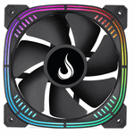 Cooler para Gabinete Rise Mode Aura Pro, 120mm ARGB, Preto - RM-AU-ARGB-B