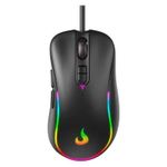 Mouse Gamer Rise Mode G2 Black RGB, 6400DPI, 7 Botões - RM-MG-02-FB