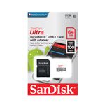 Cartão Memória Sandisk Ultra Micro SD 64GB Classe 10 SDSQUNR-064G-GN3MA