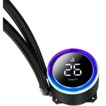 Water Cooler Rise Mode Aura Ice Black ARGB 120mm Preto - RM-WAIB-04-ARGB