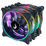 Cooler para Gabinete Kit Com 3 Ventoinhas Rise Mode Laser 120mm ARGB - RM-RGB-05-5V