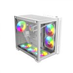 Gabinete PCYES ForceField White Ghost, Lateral e Frontal em Vidro, Branco, GFFWGP
