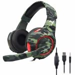 Headset Gamer Camuflado Kolke KGA-487 Trooper LED Vermelho