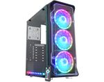Gabinete K-Mex Skytrooper CG-01FF, 3 Fans ARGB Rainbow + Fita Led  C/ Controle, Frontal Acrílico