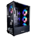 Gabinete Gamer Hayom GB1749, Lateral e Frontal em Vidro Temperado, 4x Fan RGB, Preto