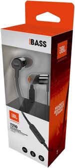 Fone de Ouvido JBL com Microfone Tune 210 Preto