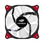 Cooler para Gabinete C3Tech F7-L130RD STORM 120mm 30 LEDs Vermelho