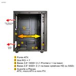Gabinete Gamer Pixxo GF5522 RGB USB 3.0 Preto