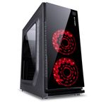 Gabinete Vinik VX Gaming Crater c/ Led Vermelho
