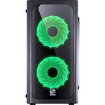 Gabinete PCYES VENUS C/ 2 FANS LED Verde