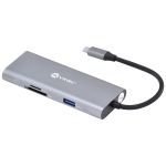 HUB USB Tipo C, 7 em 1, 3x USB 3.0, Leitor de Cartão, HDMI, Tipo C com Power Delivery - HC-7