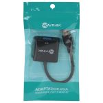 Cabo Conversor VGA Fêmea para USB Macho VGAFUSBM