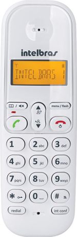 Telefone Sem Fio Intelbras TS 3110 Display Iluminado e Ident. Chamadas Branco