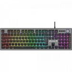 Teclado FORTREK Gamer RGB Rainbow HOLT Grafite