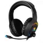 Headset Fortrek Gamer Holt RGB P2 + USB Preto