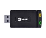 Placa de Som Vinik USB 7.1 Canais Virtual AUSB71