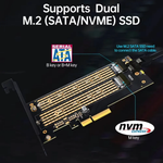 Adaptador SSD M.2 NVME Para PCI Express x4 x8 x16