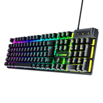 Teclado Gamer Fortrek Fearless 100 Led Rainbow USB