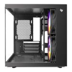 Gabinete Gamer Atom X, Lateral de Vidro, Com 2 Fans, Preto, PG-ATOMX-BK